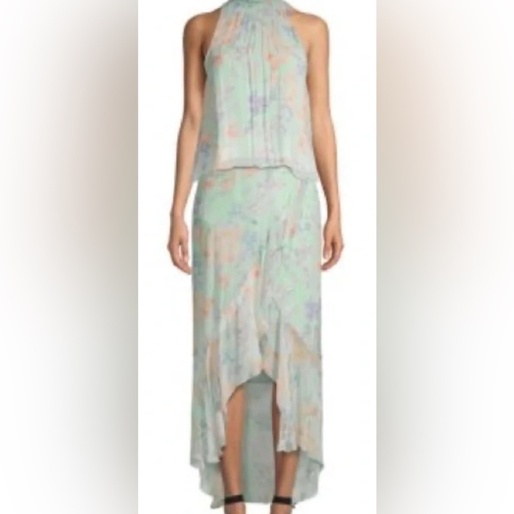 Alice + Olivia Caily Skirt & Annmarie Floral Georgette Top Set  0 Skirt / XS Top - Picture 12 of 12